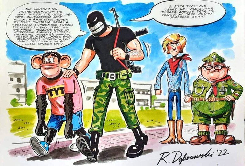 Ryszard Dąbrowski, Likwidator et Tytus de Zoo - Original Illustration