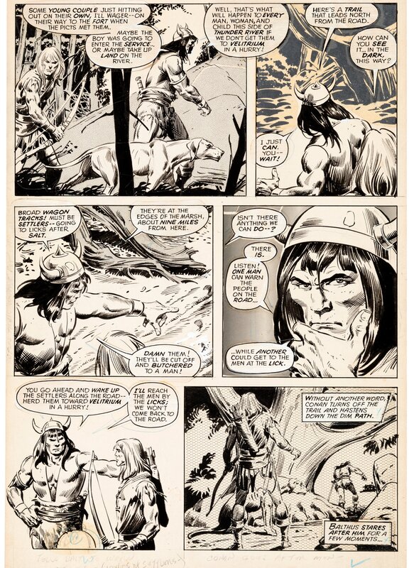 John Buscema, Tony DeZuniga, Savage Sword of Conan - #27 - p34 - Planche originale