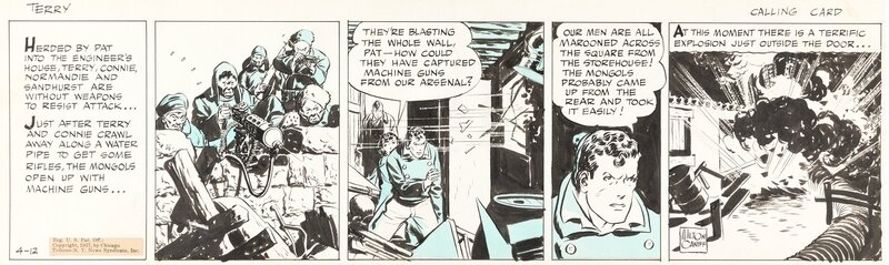 Milton Caniff, Terry and the Pirates - 12 Avril 1937 - Planche originale
