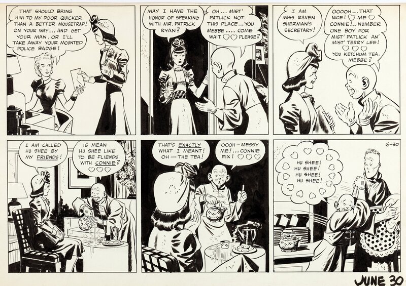 Milton Caniff, Terry and the Pirates - Sunday 30 Juin 1940 - Planche originale