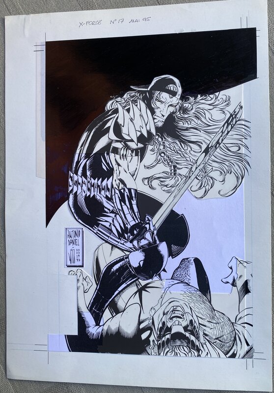 Tony Daniel, Couverture Originale (montage) X-Force n°17 éditions Semic mai 1995 - Couverture originale