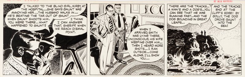 Alex Raymond, Rip Kirby - 30 Août 1949 - Planche originale