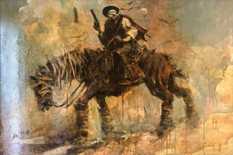 Blind Cowboy by Ashley Wood - Original art