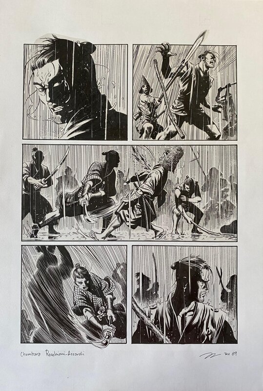 Andrea Accardi, Chanbara n.1 - La redenzione del samurai p.89 - Planche originale