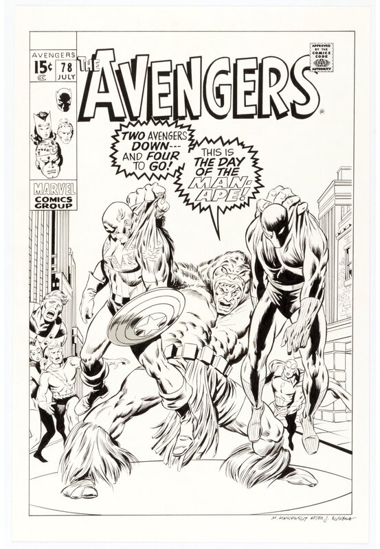 Michael Maikowsky, Avengers 78 (Recréation d'après John Buscema) - Original Cover