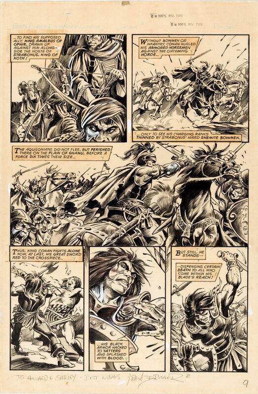 Frank Brunner, Savage Sword of Conan 30 Page 9 - Planche originale