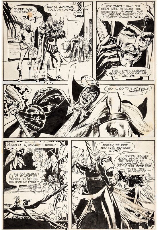 Howard Chaykin, Neal Adams, Alan Weiss, Rick Bryant, Sword of Sorcery 1 Page 14 - Planche originale