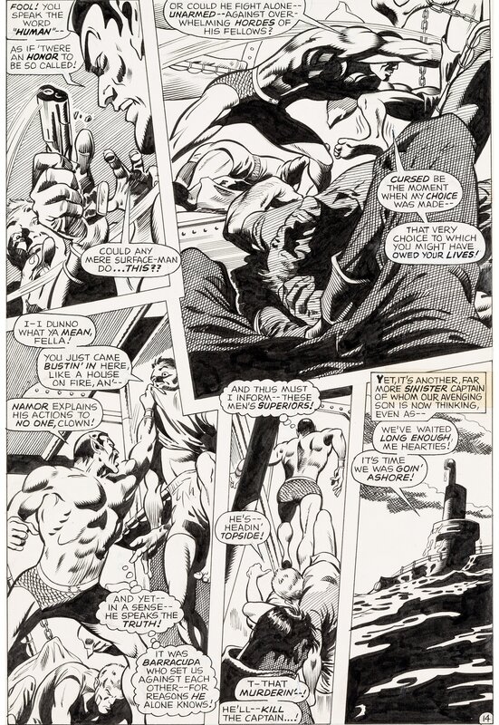 Gene Colan, George Klein, Sub-Mariner 11 Page 14 - Planche originale