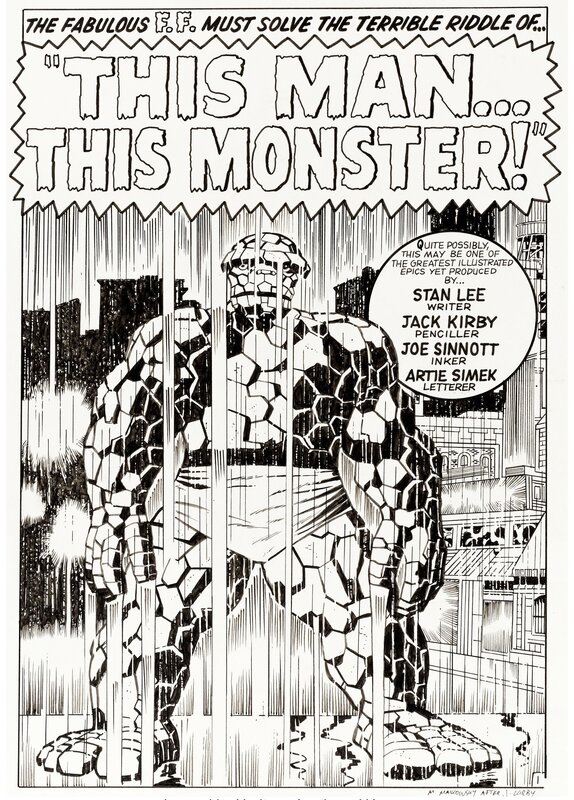 Michael Maikowsky, Fantastic Four 51 Page 1 (Recréation d'après Jack Kirby) - Planche originale