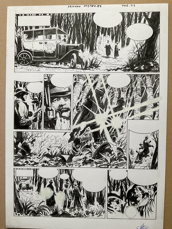 Manuel Garcia, Arkham mysteries tome 1 p.42 - Planche originale