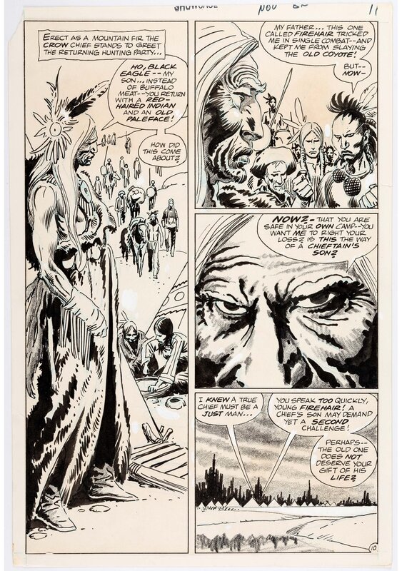 Joe Kubert, Showcase 86 Page 10 (Firehair) - Planche originale