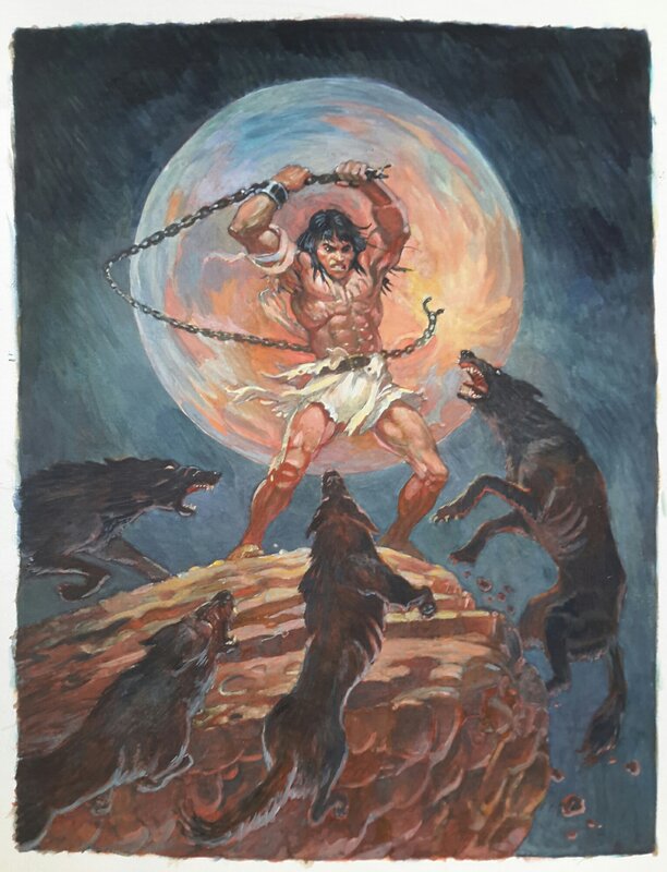 Régis Moulun, Conan La Chose dans la Crypte - Original Illustration