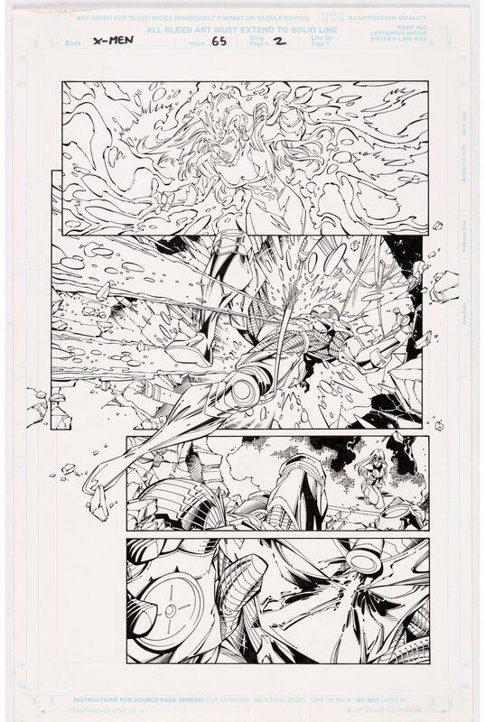X-Men 65 Page 2 par Carlos Pacheco, Art Thibert - Planche originale