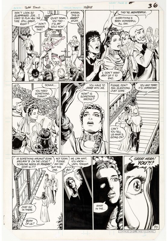 George Perez, Mike DeCarlo, Teen Titans 50 Page 33 - Planche originale