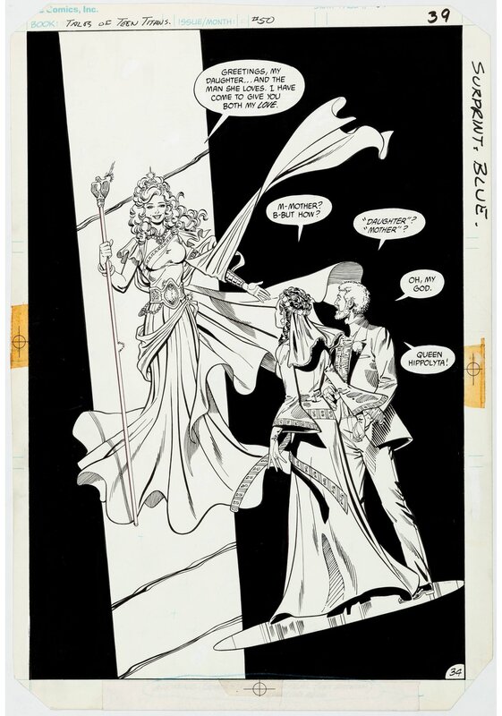 George Perez, Mike DeCarlo, Teen Titans 50 Page 34 - Planche originale