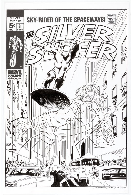 Michael Maikowsky, Silver Surfer 8 (Recréation d'après John Buscema) - Couverture originale