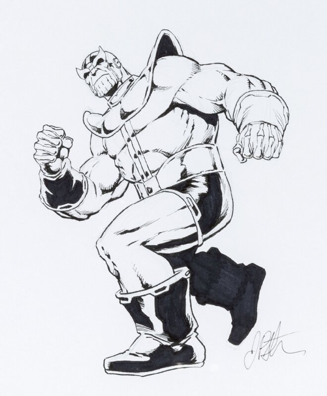 Thanos par Jim Starlin - Illustration originale