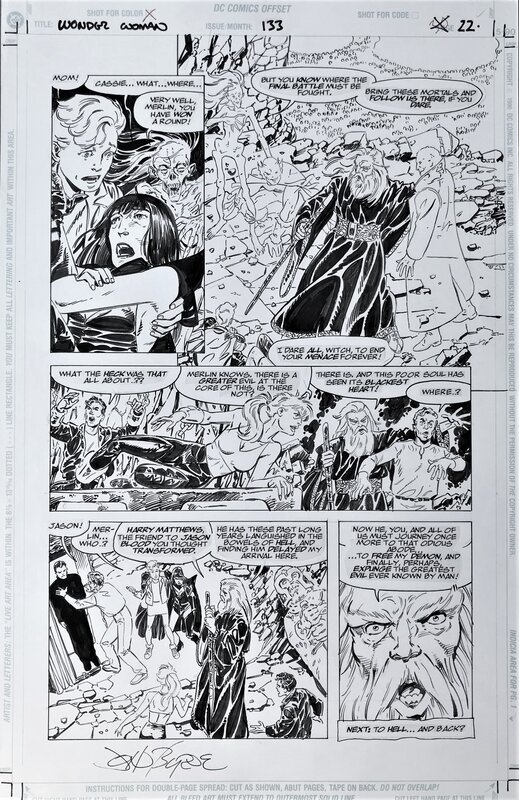 John Byrne, Wonder Woman vol 133 page 22 - Planche originale