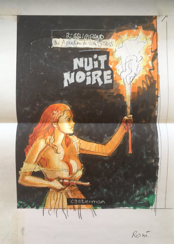 Christian Rossi, Jim Cutlass . Nuit noire , projet de couverture - Original art