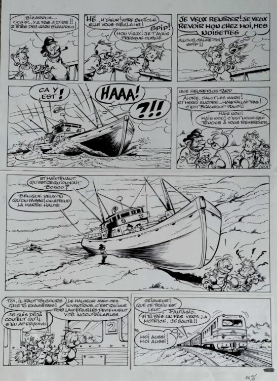 Spirou - Broca par Nic - Planche originale