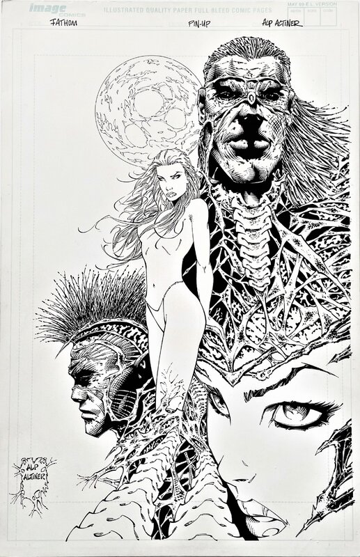 Alp Altiner, Fathom Swimsuit Special 2000 p32 - Original Illustration