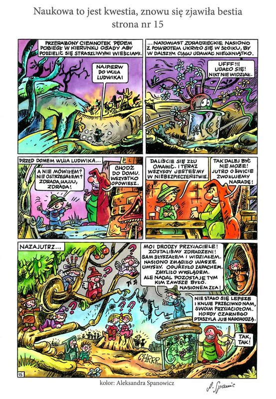 Tadeusz Baranowski, Aleksandra Spanowicz, C'est une question scientifique, la bête est revenue. Page 15 - Comic Strip