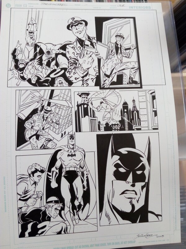 Batman / riddler par tom grindberg - Planche originale