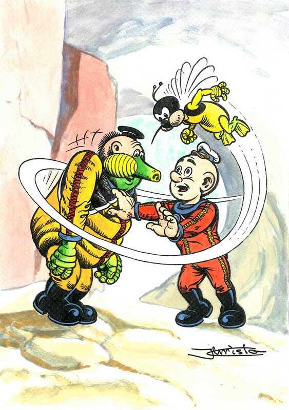 Wojtek Olszówka, Janusz Christa, Kaytek et Koko - ami Jol - Original Illustration