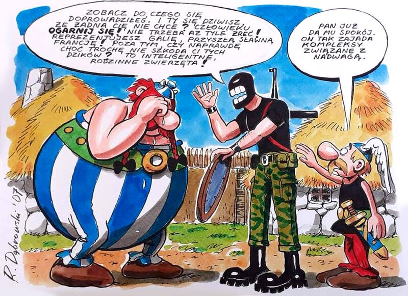 Ryszard Dąbrowski, Le Liquidateur convainc Obélix de suivre un régime ;-) - Original art