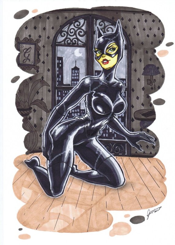 Catwoman par Valentim - Illustration originale