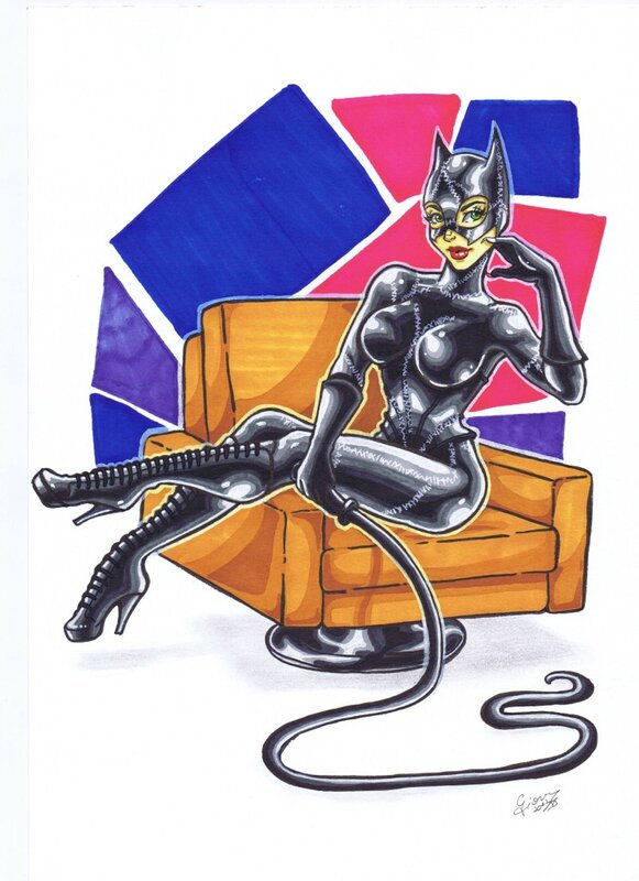 Catwoman par Valentim - Illustration originale