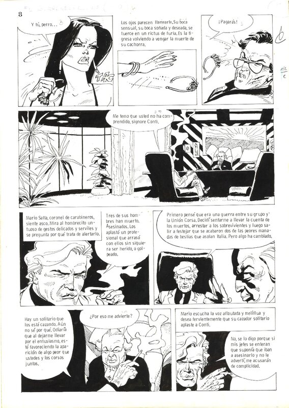 For sale - Eduardo Risso - El Guardaespaldas page 8 - Comic Strip