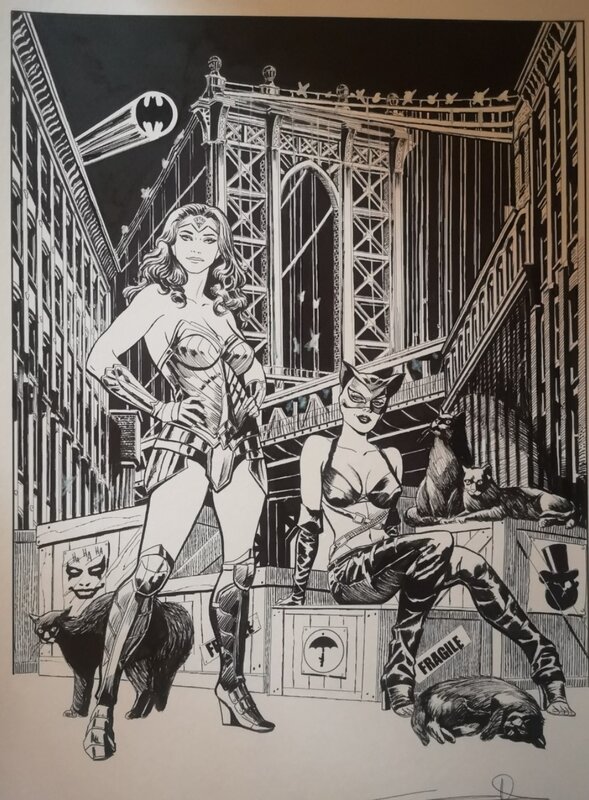 Brooklyn catwoman by Guiseppe Candita - Original Illustration