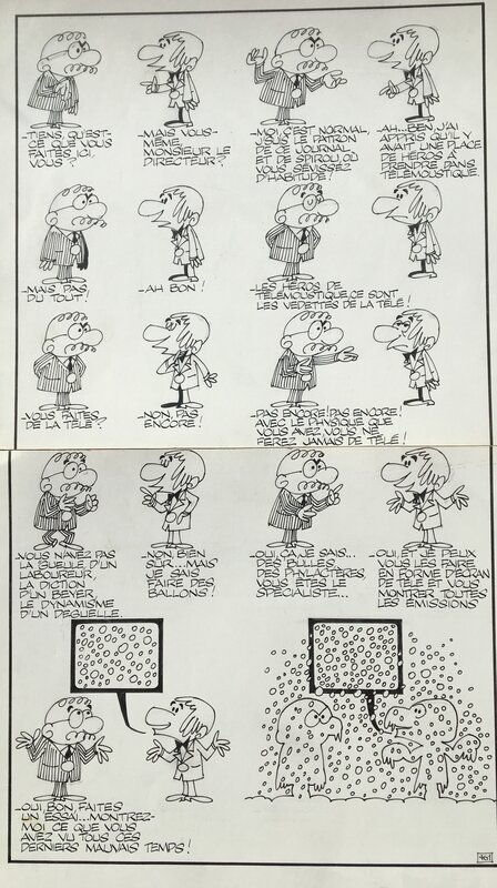 Serge Gennaux, L’Homme aux phylactères - Planche originale