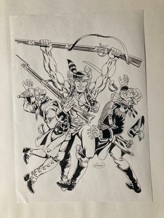 Jean Yves Mitton, illustration Blek le Roc - Illustration originale