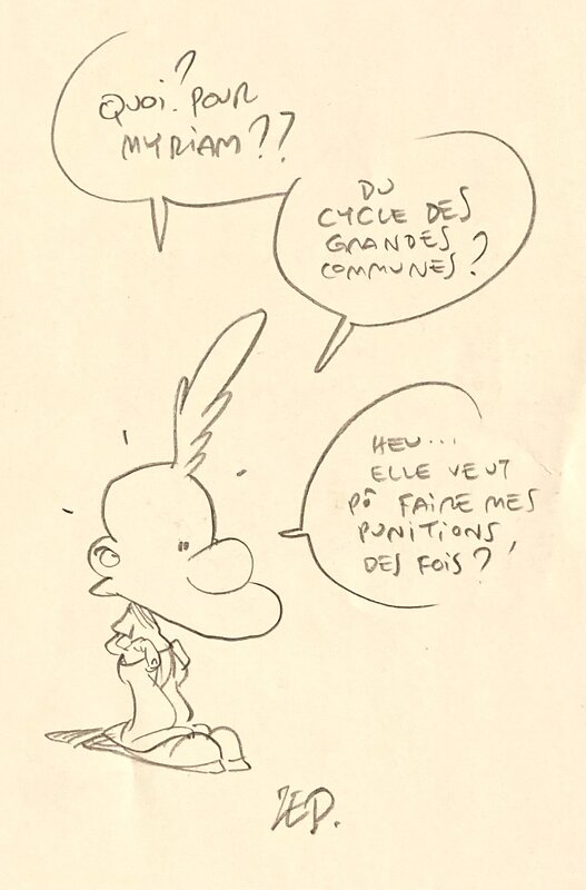 Dédicace Titeuf by Zep - Sketch