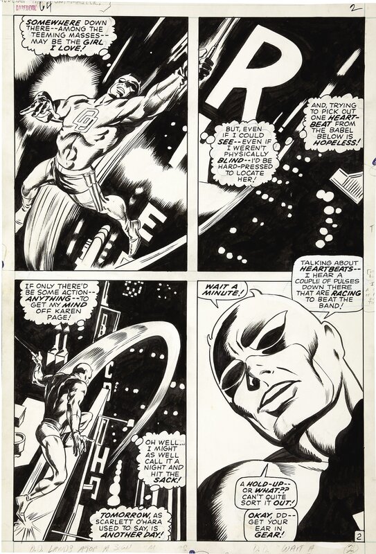 Gene Colan, Syd Shores, Daredevil in action #64 page 2 by Colan and Shores - Planche originale