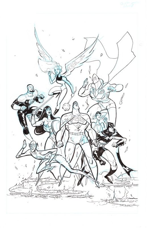 Riley Rossmo, Justice League Infinitty - Original Cover