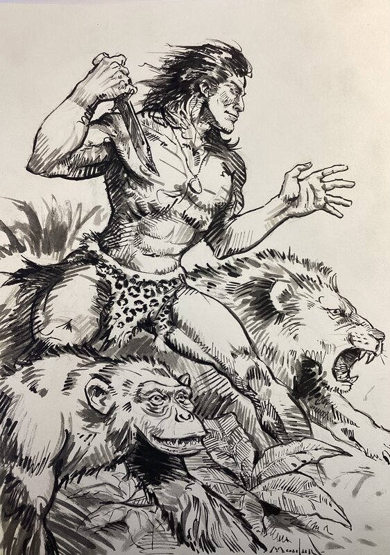 Tarzan par Régis Moulun - Illustration originale