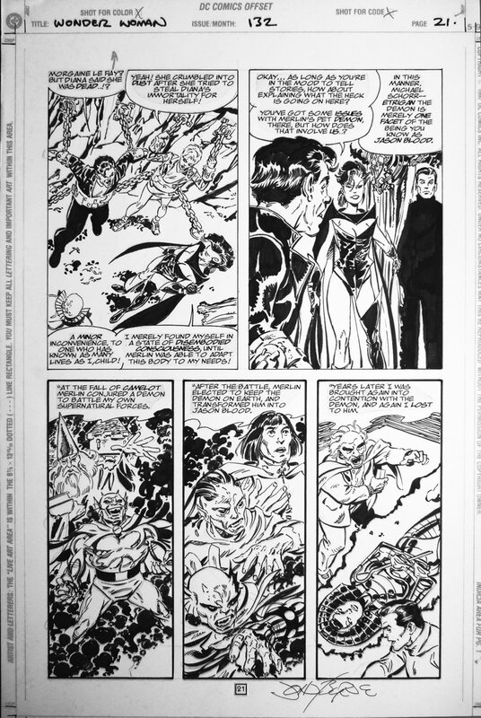 John Byrne, Wonder Woman v2 #132 p21 - Planche originale