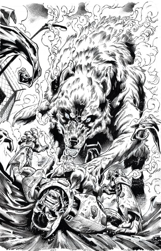 Brian Level, Jay Leisten, Batman Vs. Bigby: A Wolf in Gotham #3 - Illustration originale