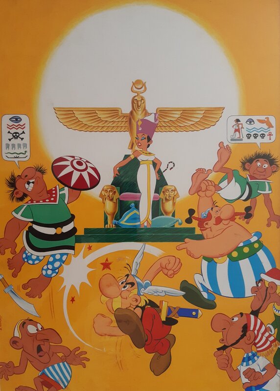 Bruno Napoli, Albert Uderzo, Affiche film Asterix et Cléopâtre 1968 - Couverture originale
