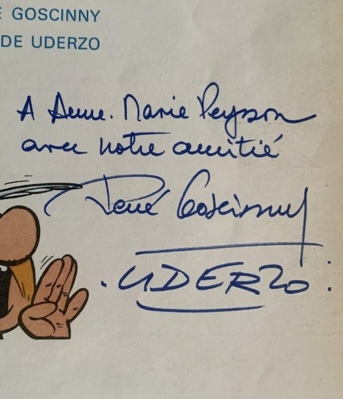 Belle double dédicace Uderzo Goscinny dans EO Hispanie - Dédicace