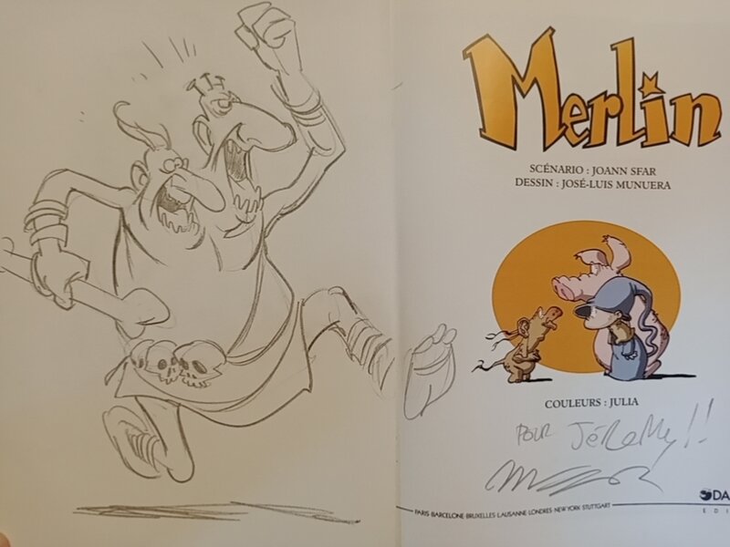 Troll dans Merlin par Jose Luis Munuera - Dédicace