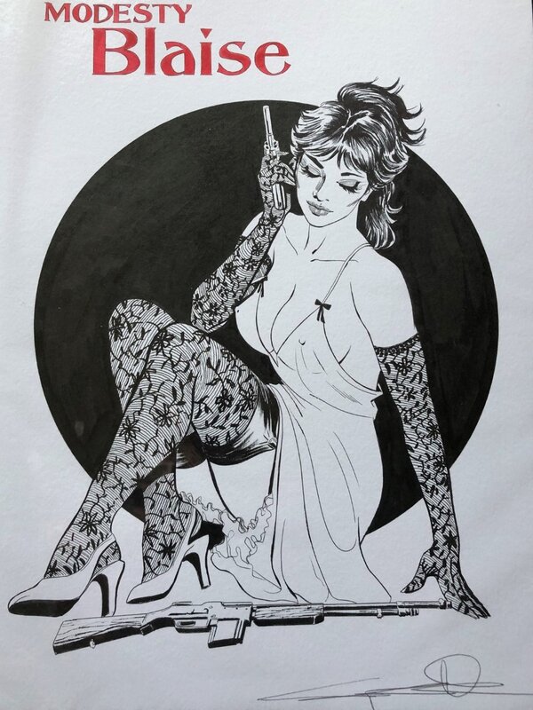 Modesty Blaise par Guiseppe Candita - Illustration originale