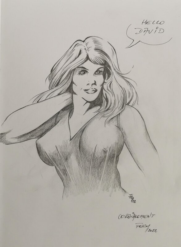 Woman by Fern - Sketch