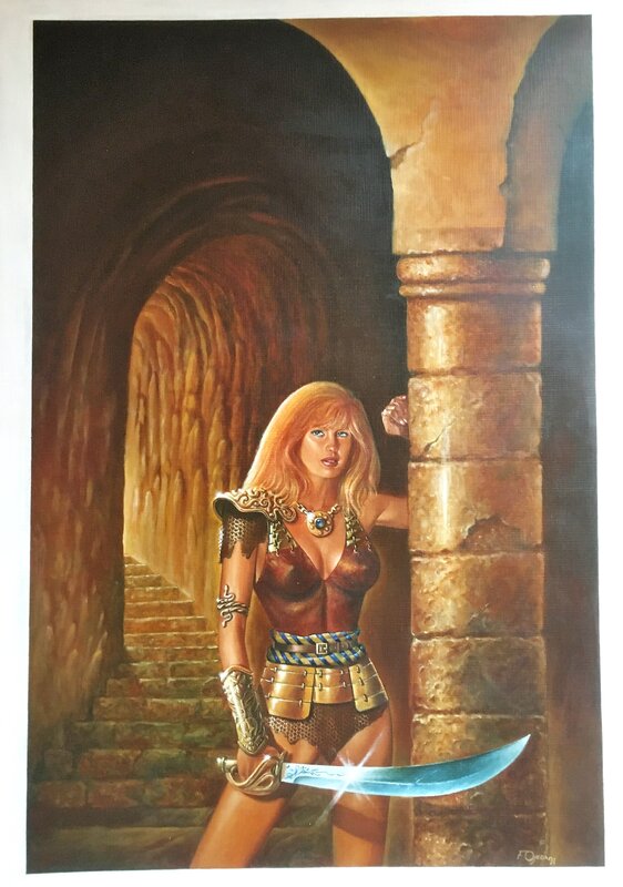 F. Ojeda, The Warrior Queen - Fantasy Cover Art - Couverture originale