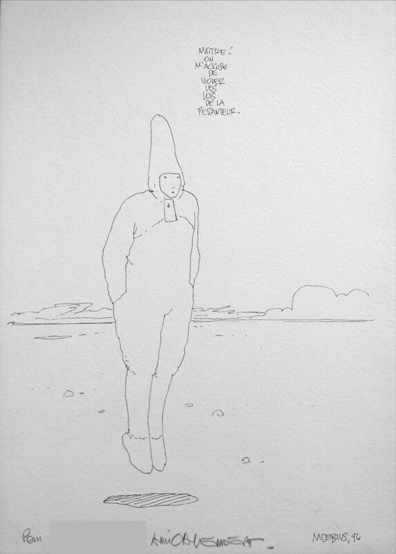 Moebius, Dessin pour Maître W. - Illustration originale