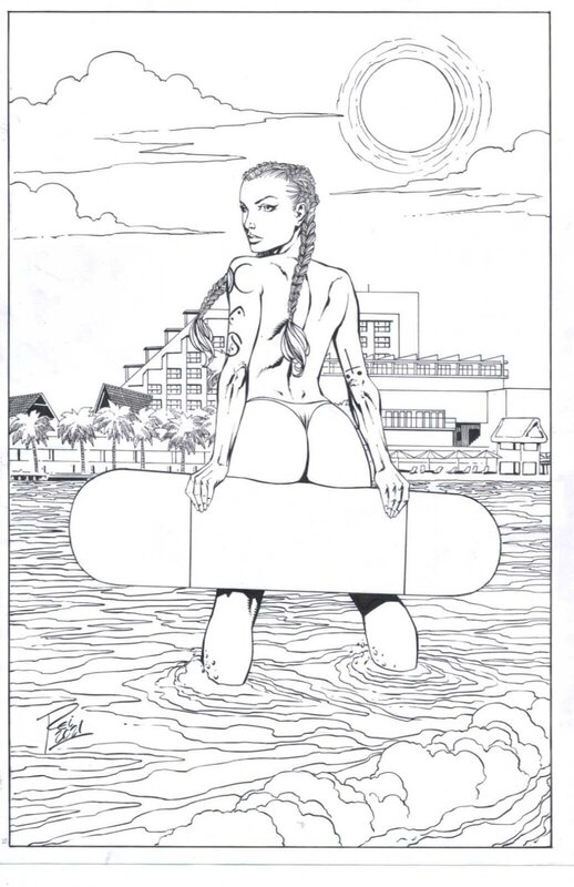 Renato Rei, Grimm Fairy Tales 2021 Swimsuit Special #1 p30 - Illustration originale