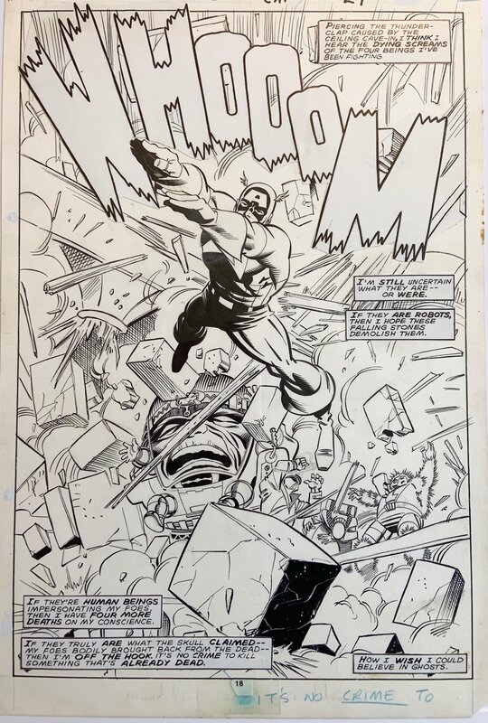 Paul Neary, Captain America #326 - pg18 splash - Planche originale